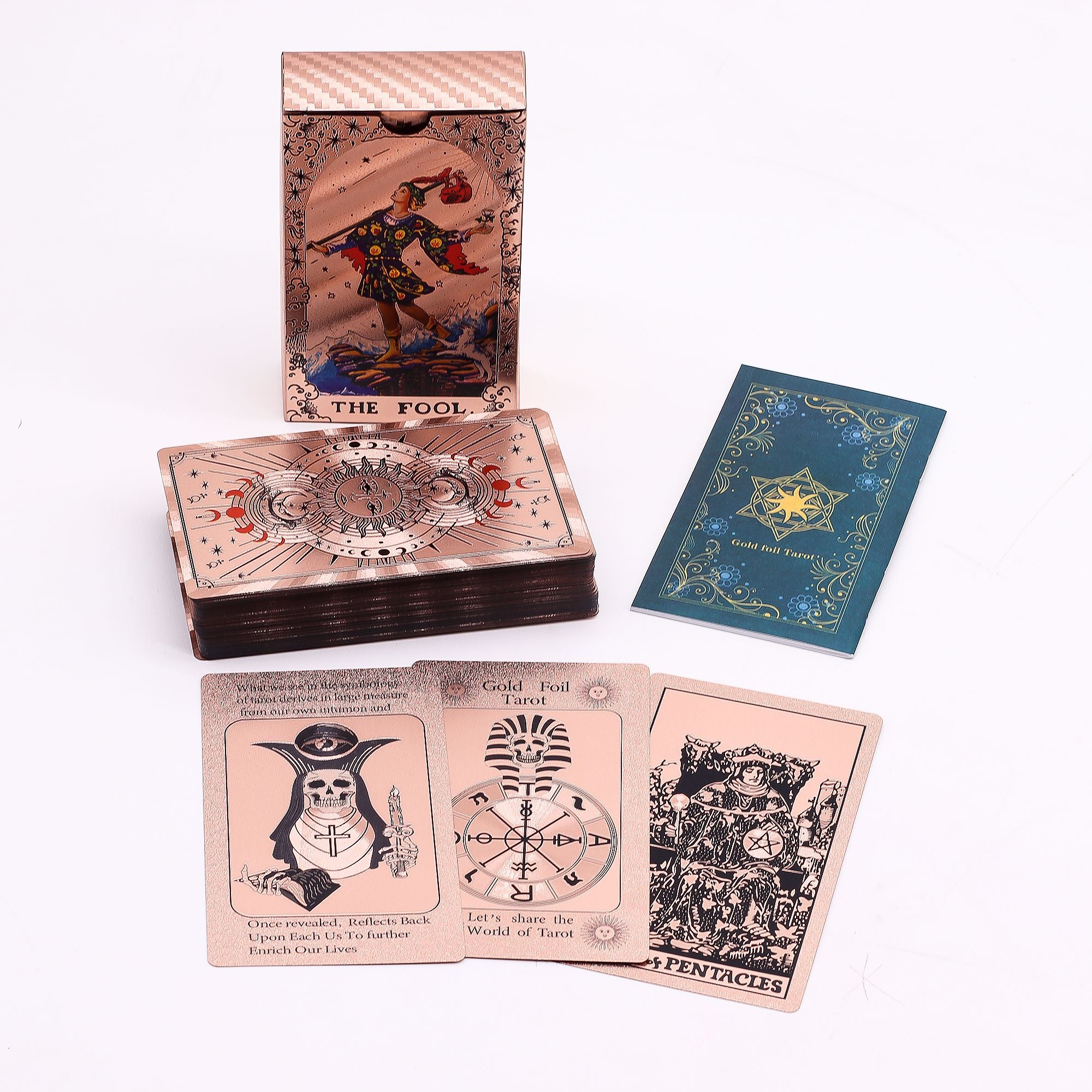 ROSE GOLD FOIL MOON PHASE TAROT DECK