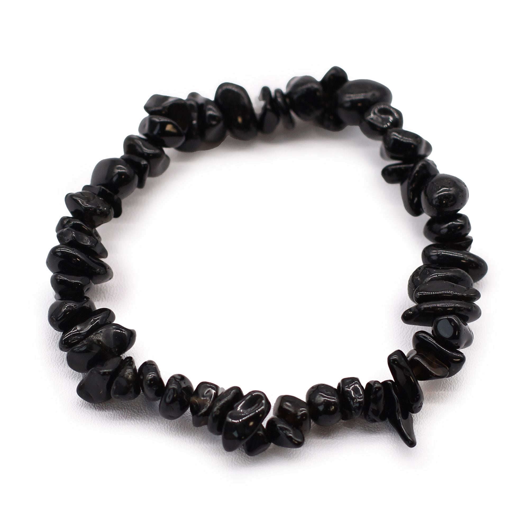 BLACK AGATE CHIPSTONE MANIFESTATION BRACELET
