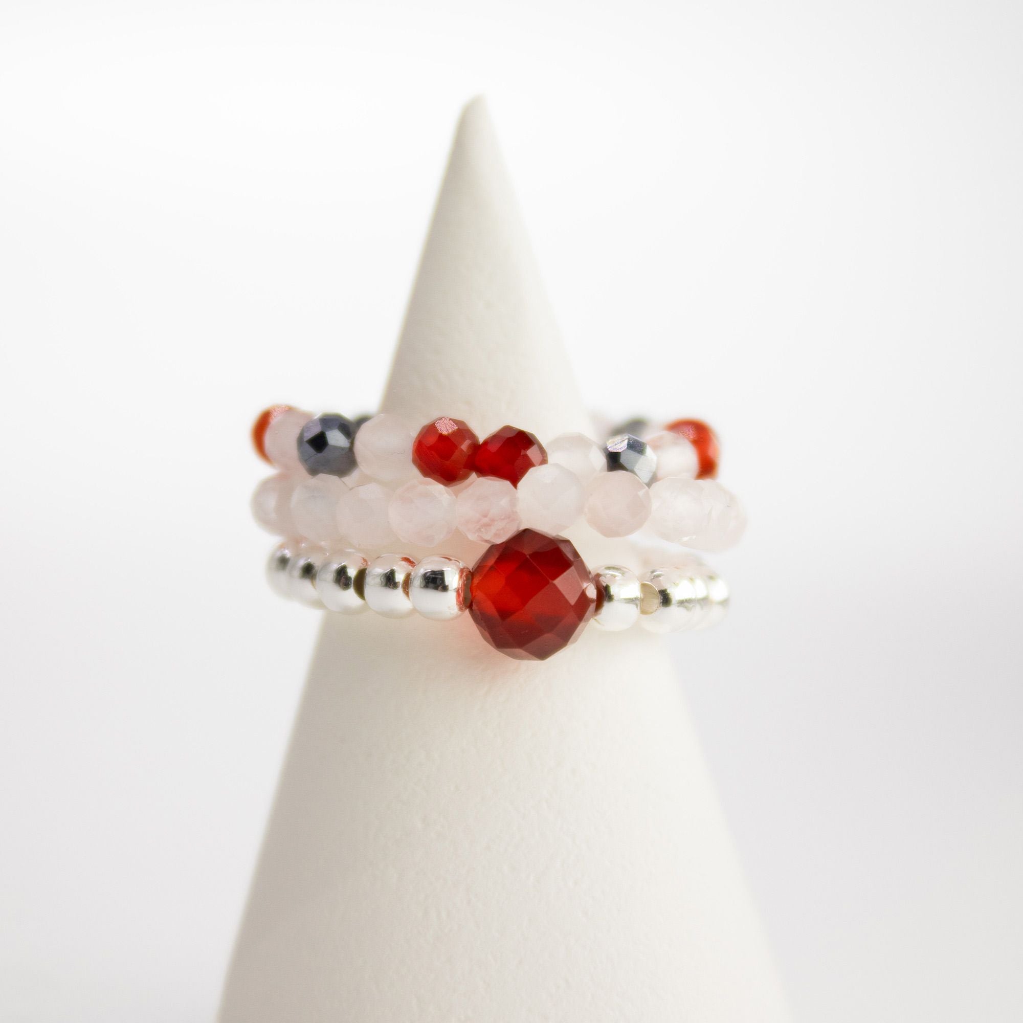 LOVE + FLAME GEMSTONE RING SET
