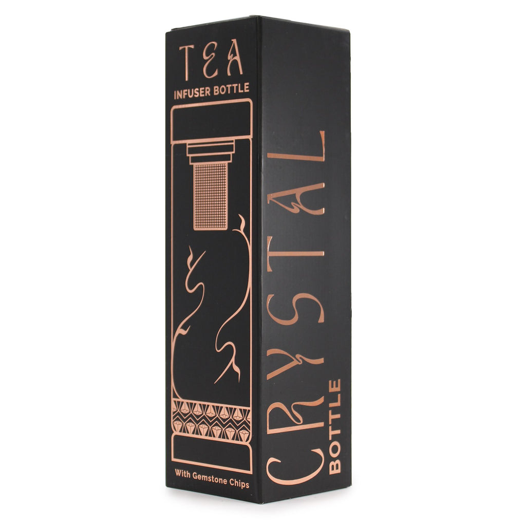ROSE QUARTZ CRYSTAL TEA INFUSER BOTTLE