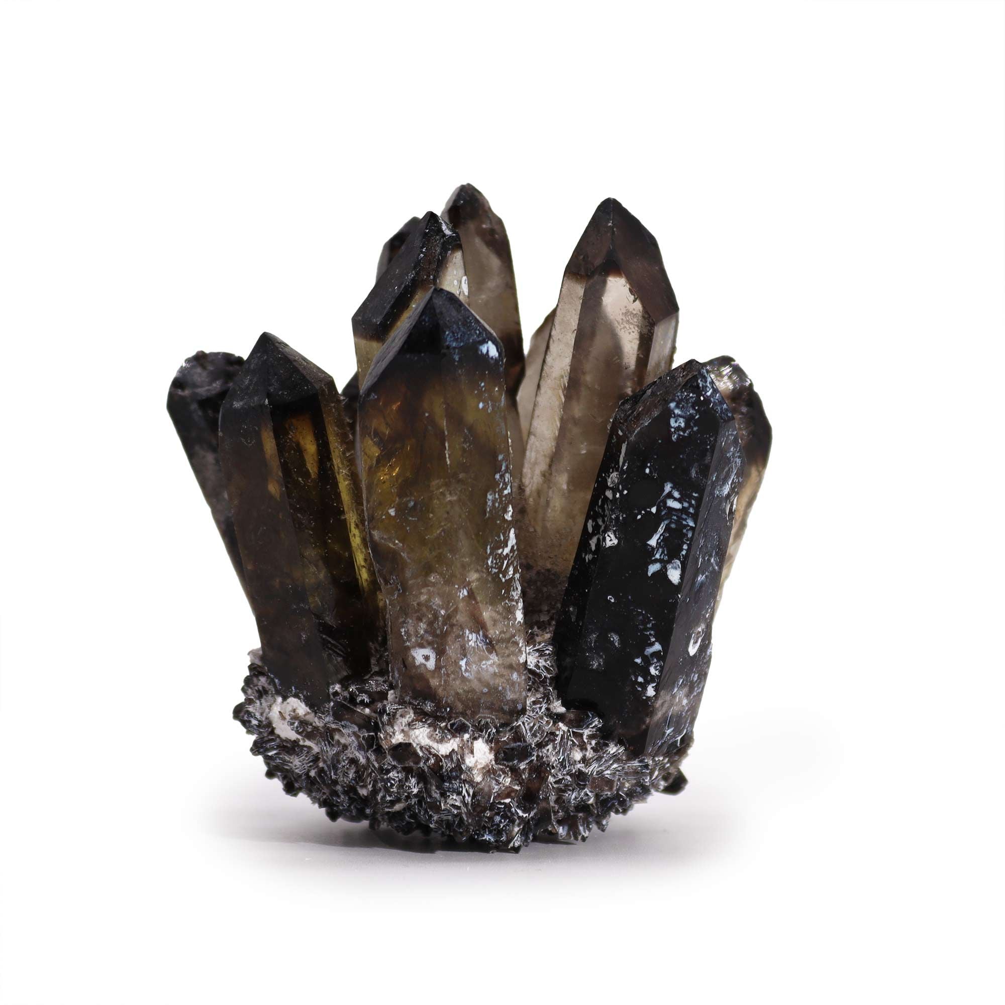 SMOKY GHOST QUARTZ CLUSTER