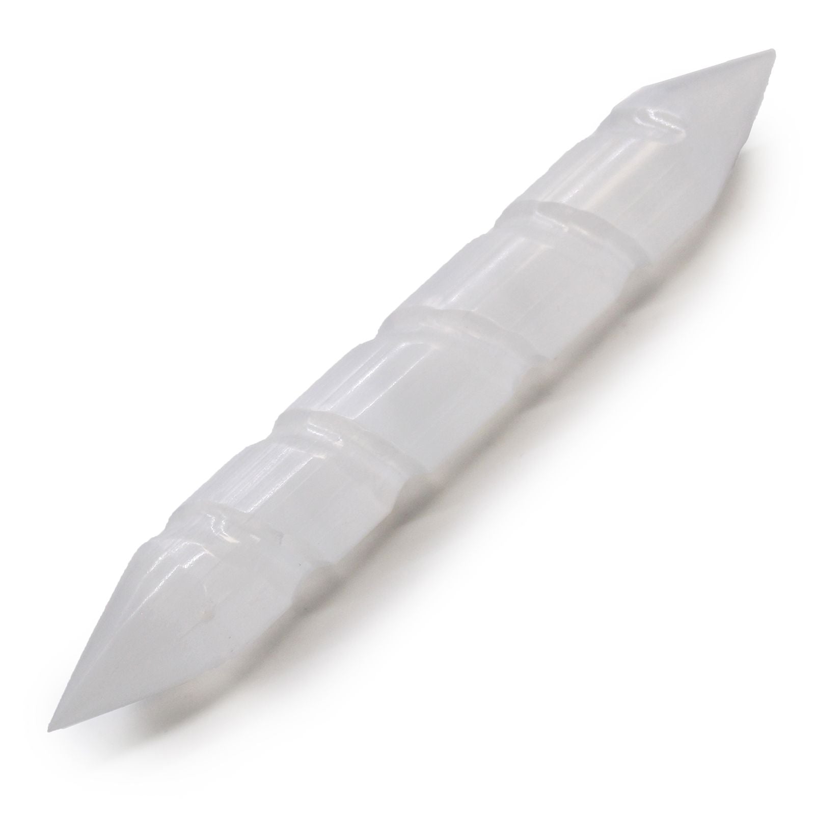 SELENITE SPIRAL WAND (16CM)
