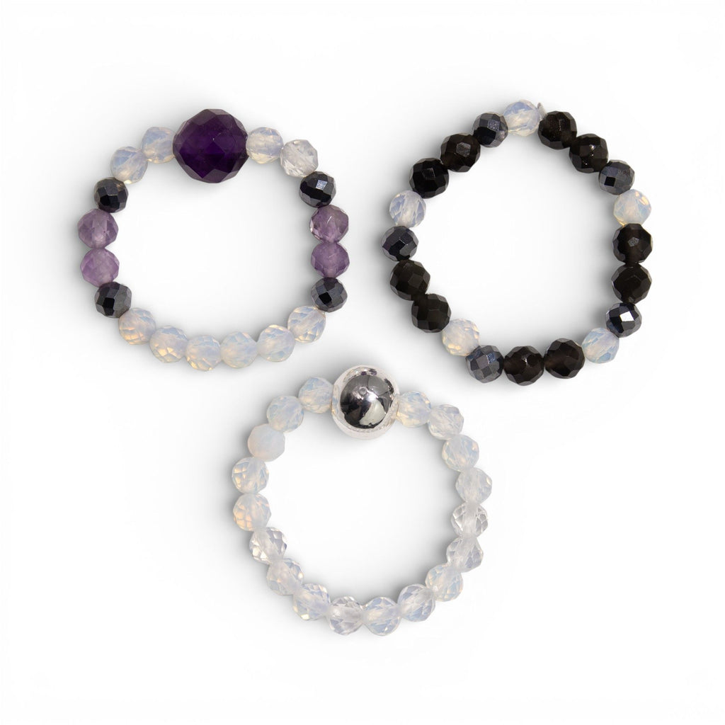 FULL MOON GEMSTONE RING SET