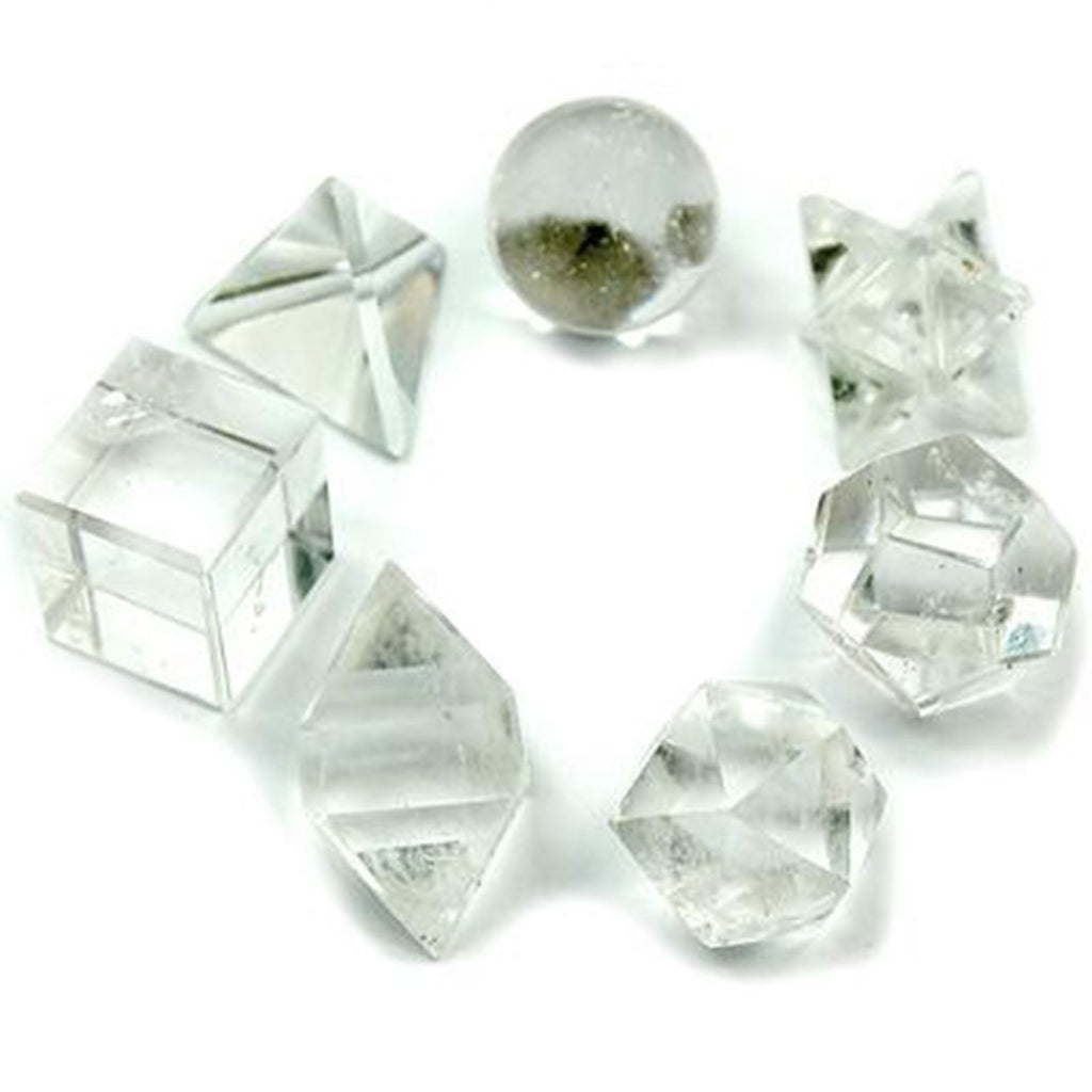 GEOMETRIC SEVEN PIECE CRYSTAL SET
