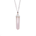 ROSE QUARTZ POINT PENDANT NECKLACE