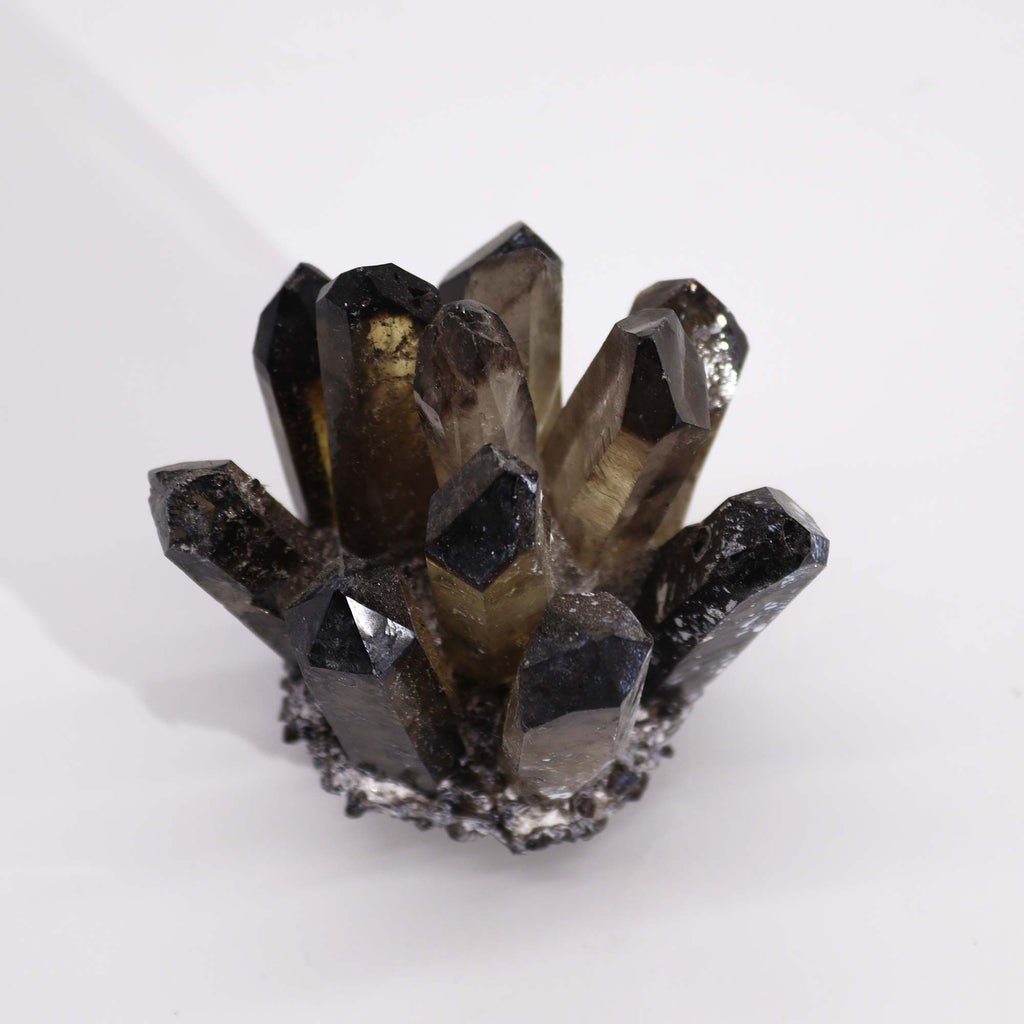 SMOKY GHOST QUARTZ CLUSTER