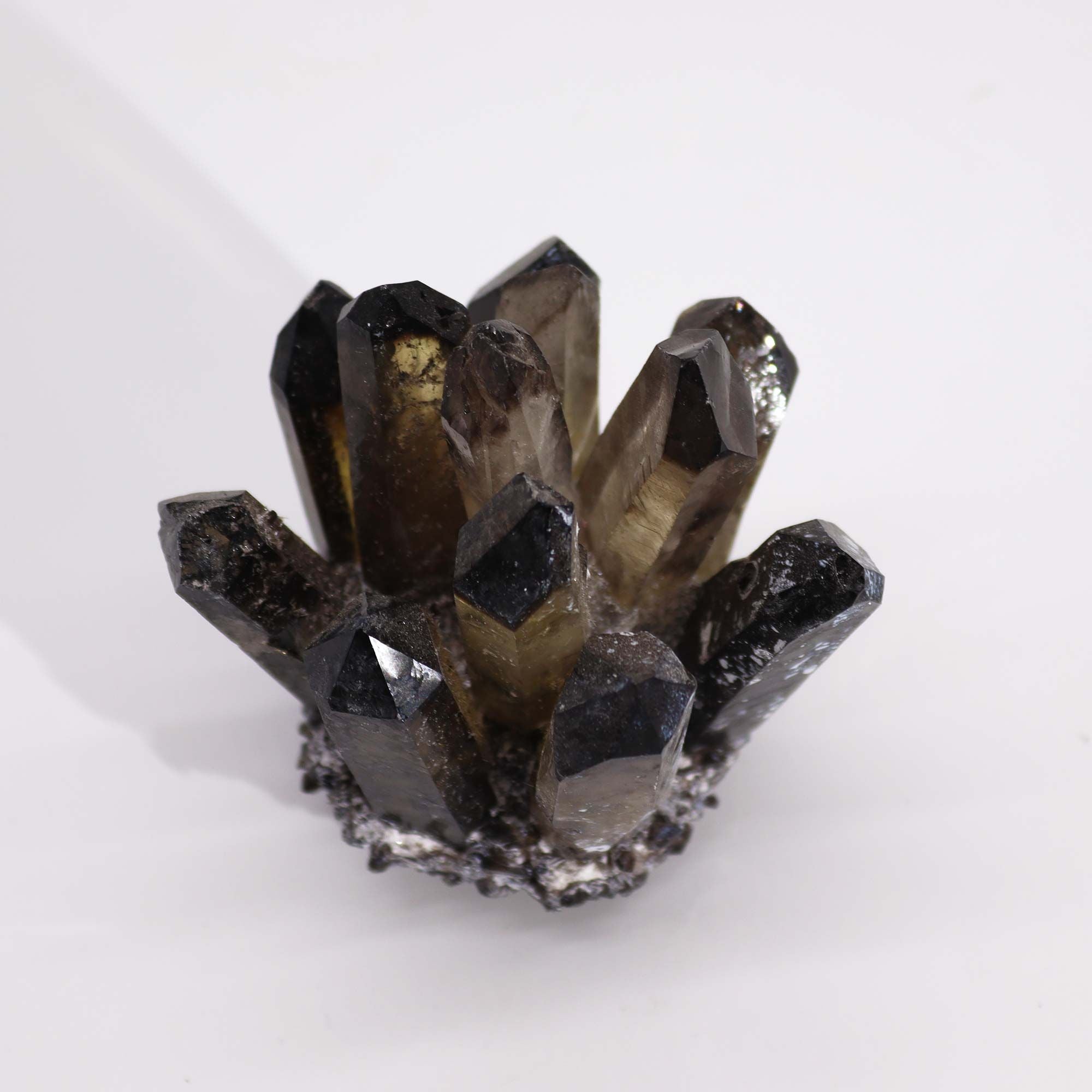 SMOKY GHOST QUARTZ CLUSTER