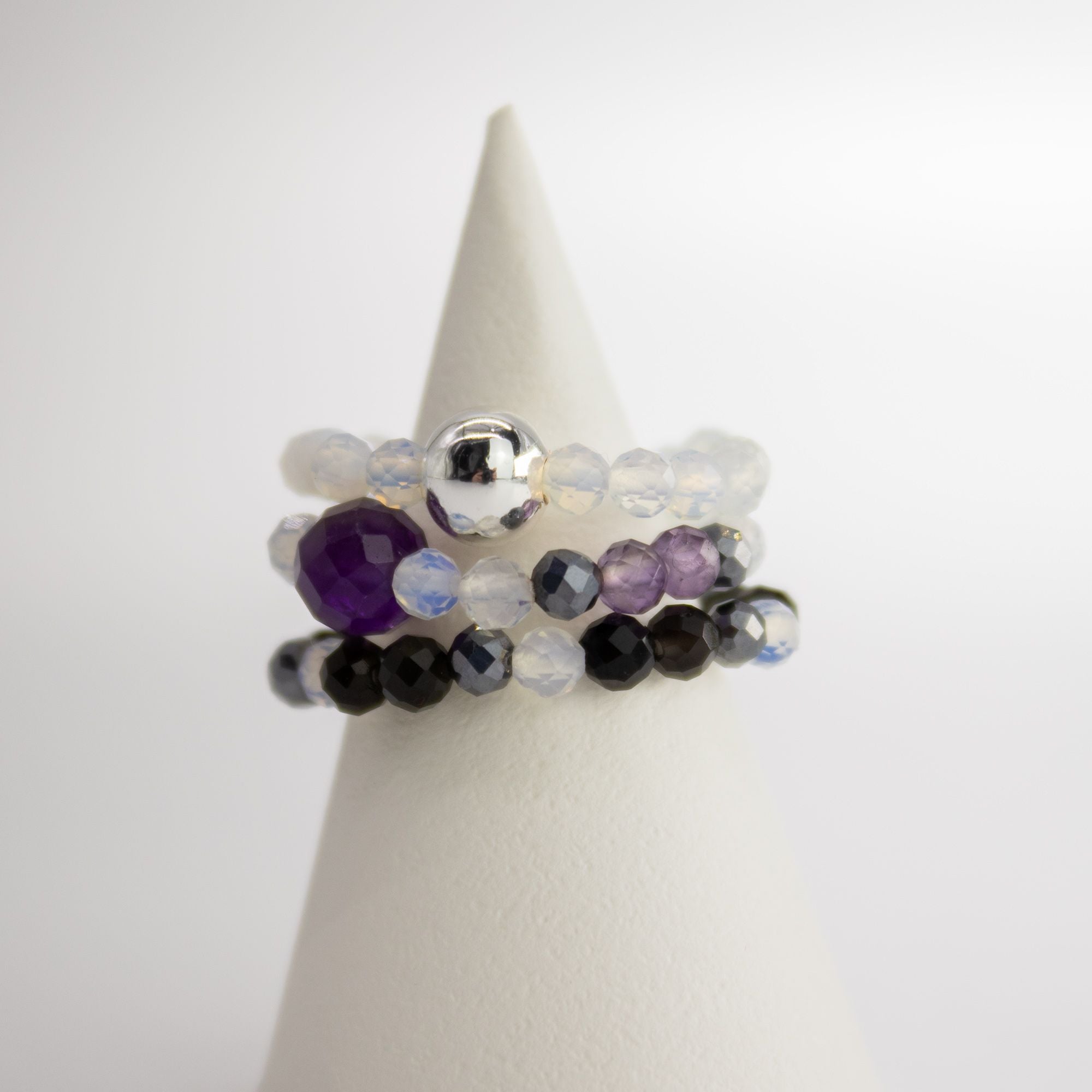 FULL MOON GEMSTONE RING SET