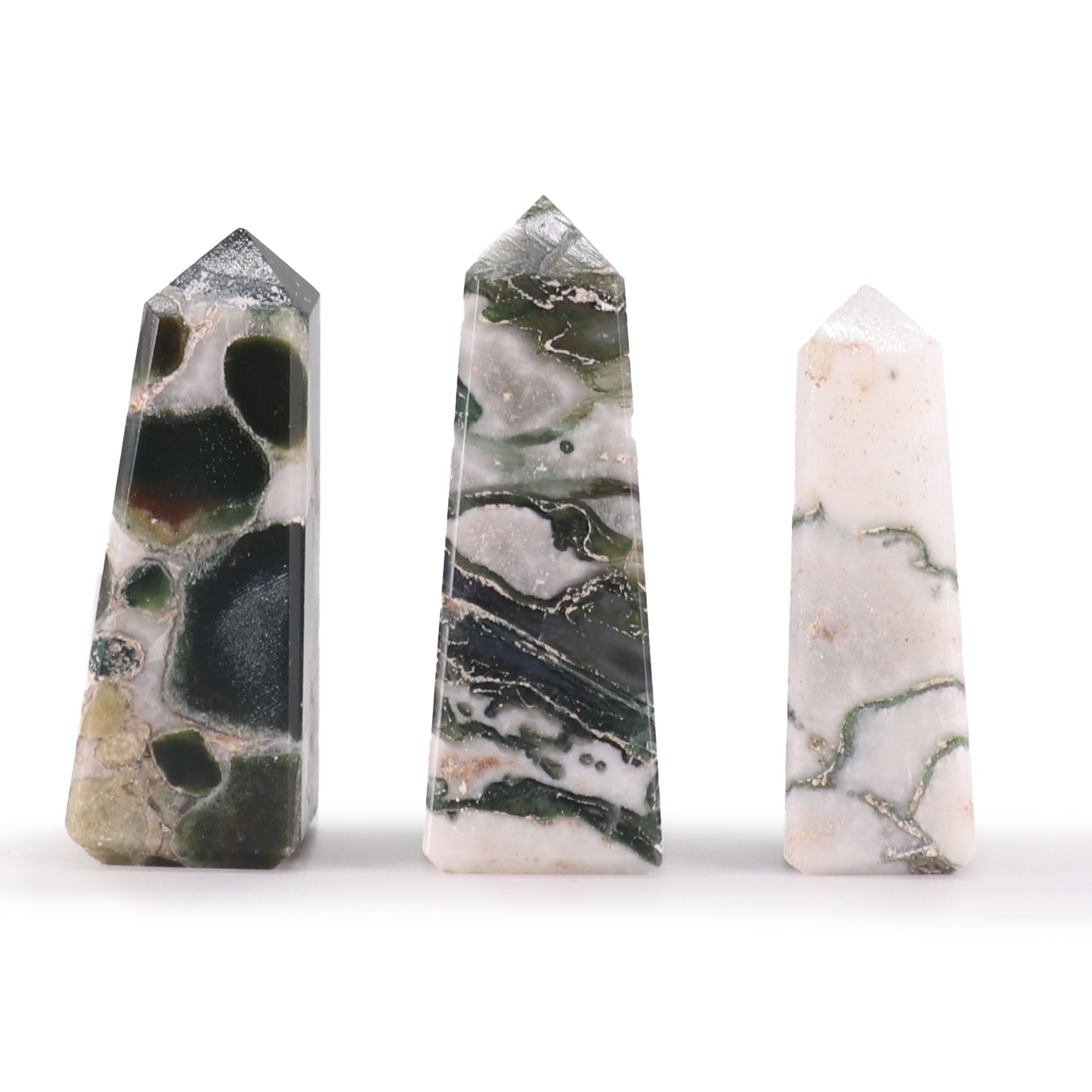 MOSS AGATE OBELISK POINT (5CM)
