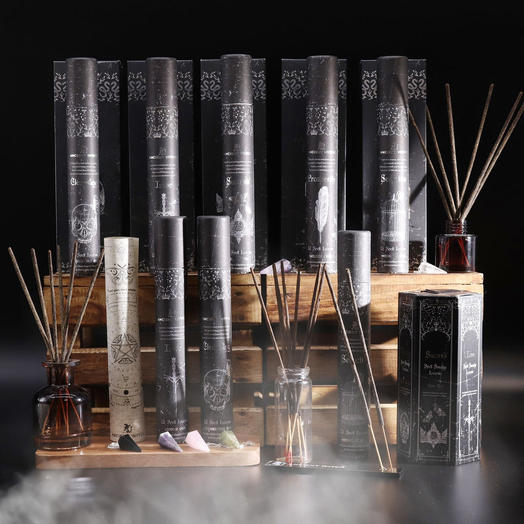 CLEANSING SPELL INCENSE + ROCK CRYSTAL PENDULUM SET