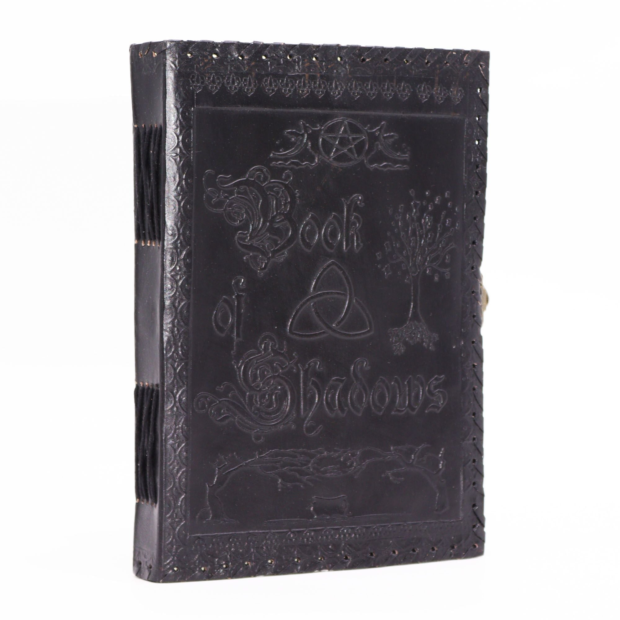 BOOK OF SHADOWS BLACK LEATHER JOURNAL