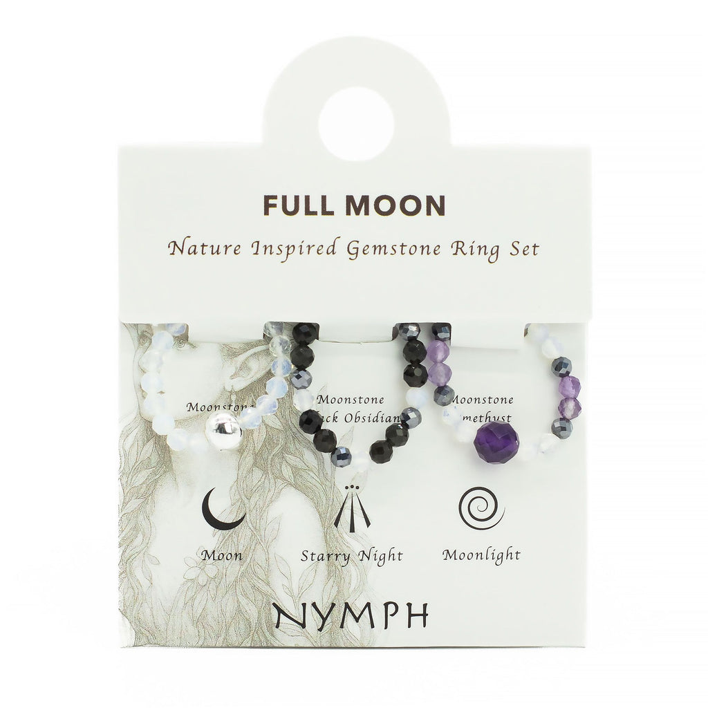 FULL MOON GEMSTONE RING SET