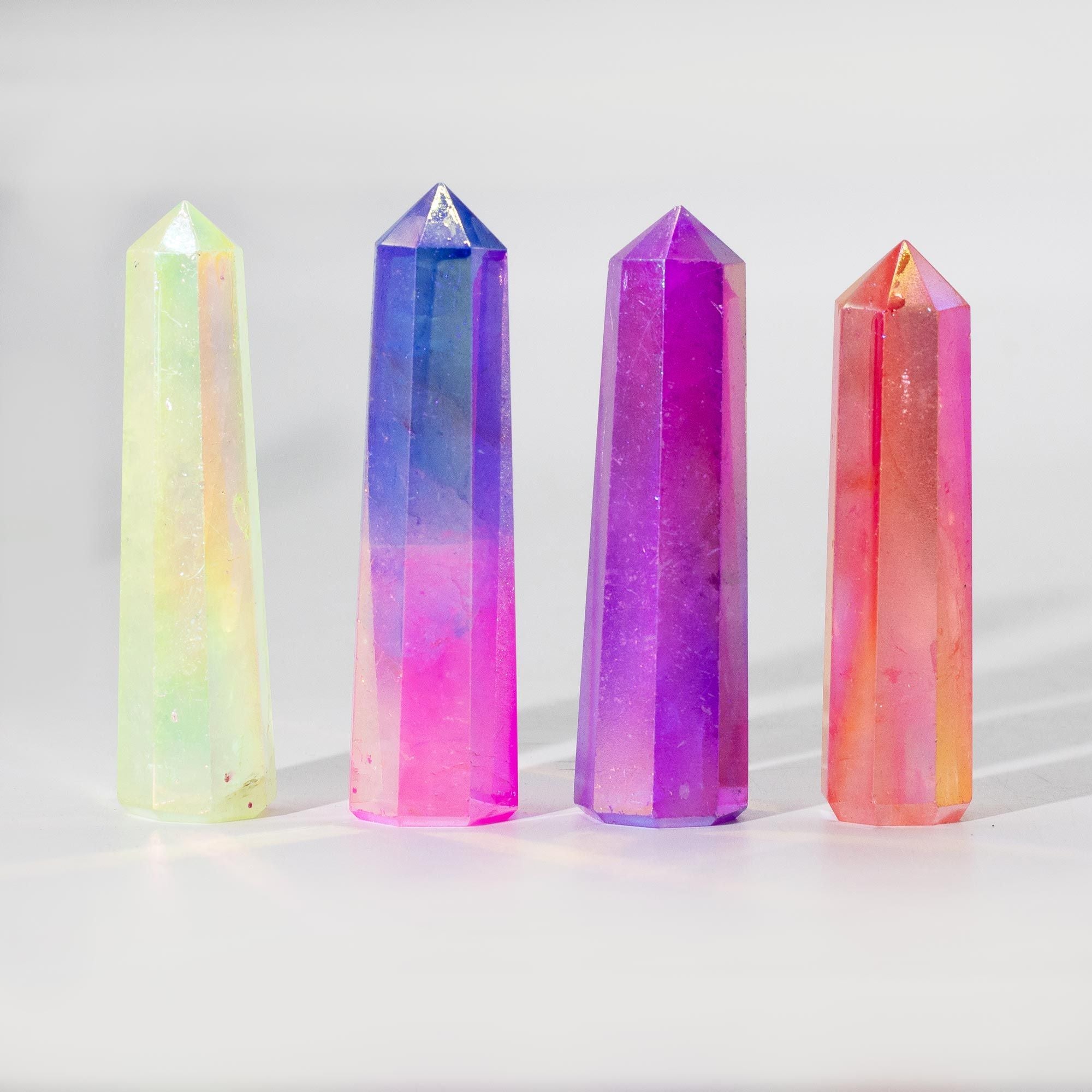 PEACH AURORA CRYSTAL QUARTZ OBELISK POINT (9CM)