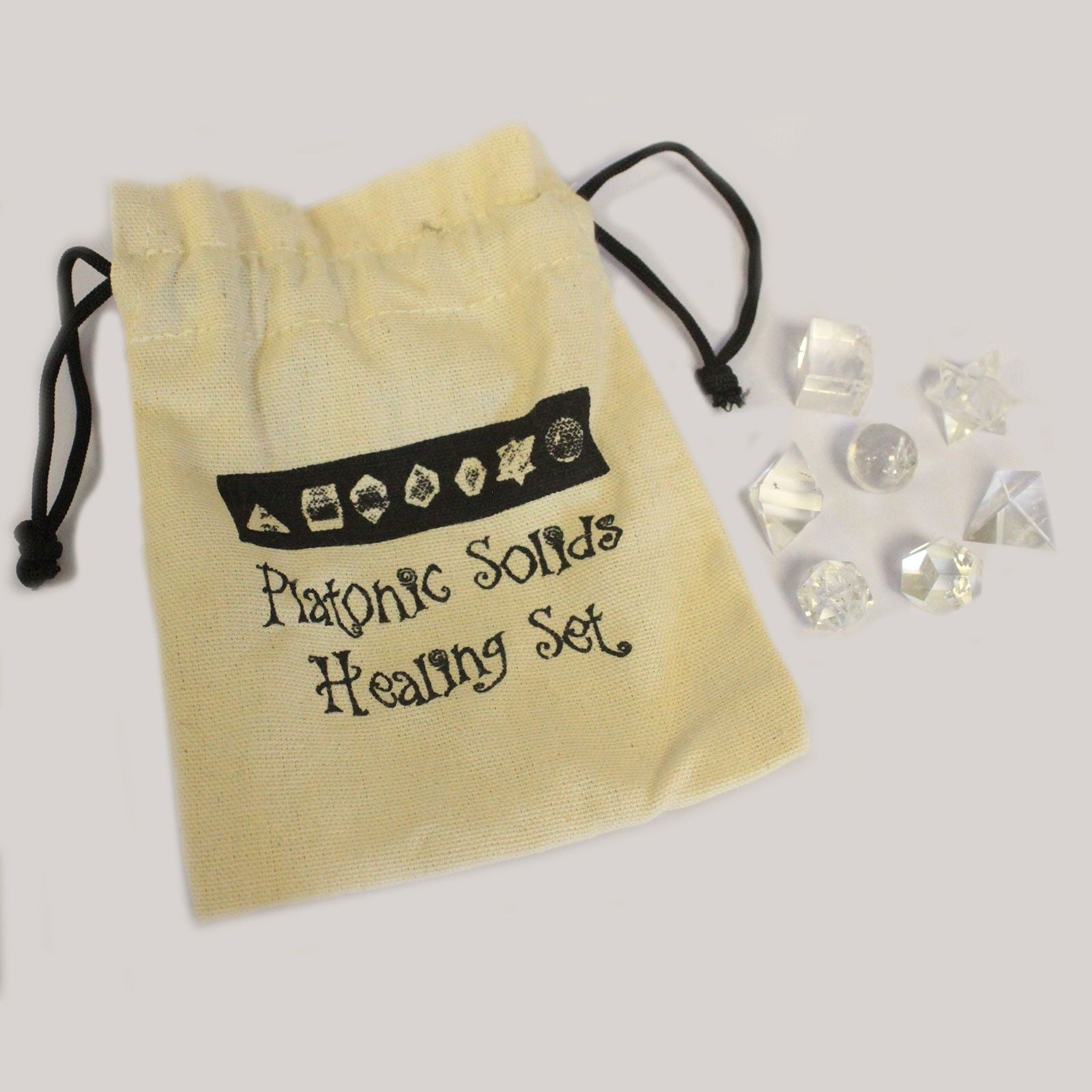 GEOMETRIC SEVEN PIECE CRYSTAL SET