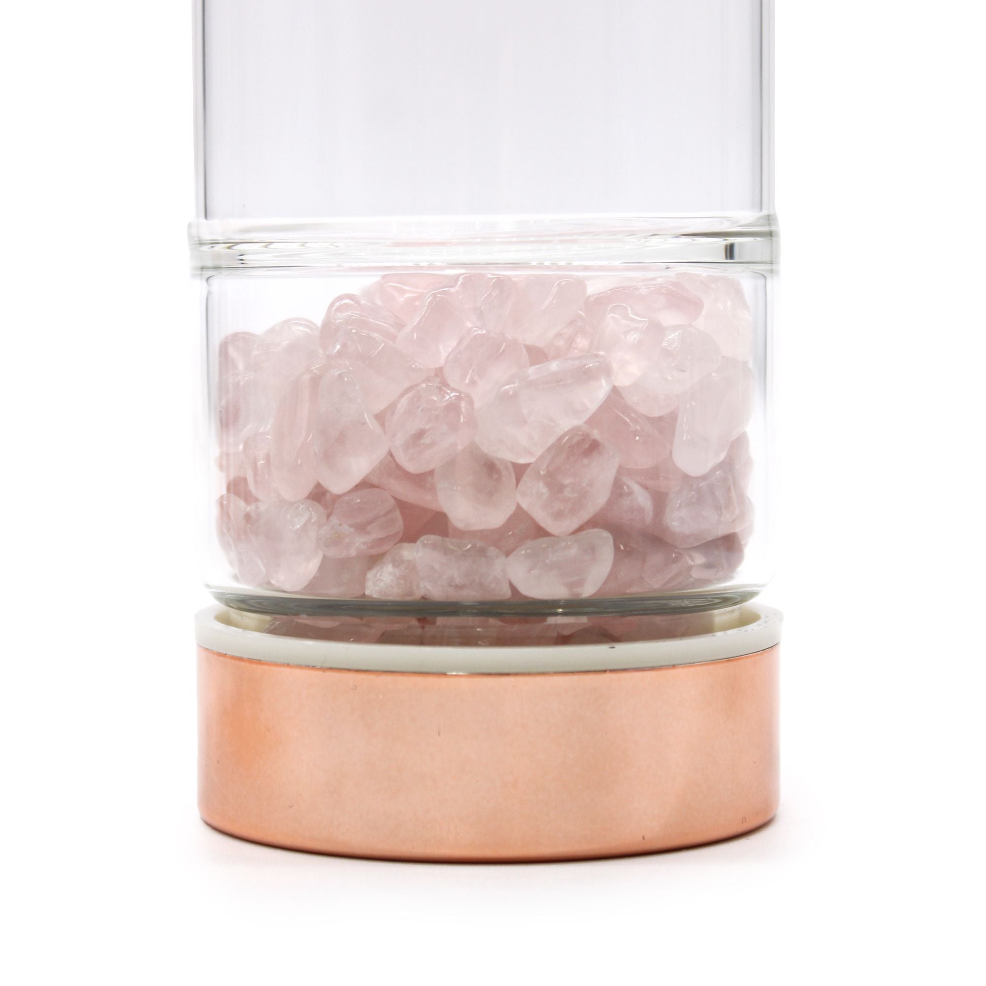 ROSE QUARTZ CRYSTAL TEA INFUSER BOTTLE