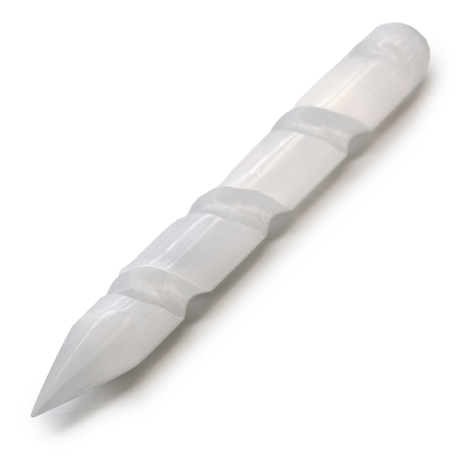 SELENITE SPIRAL WAND (16CM)