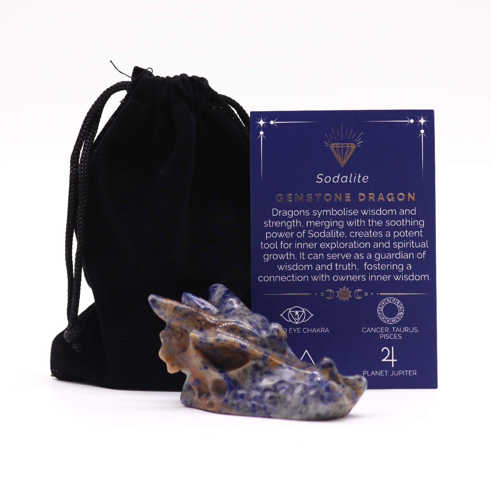 LARGE SODALITE DRAGON HEAD