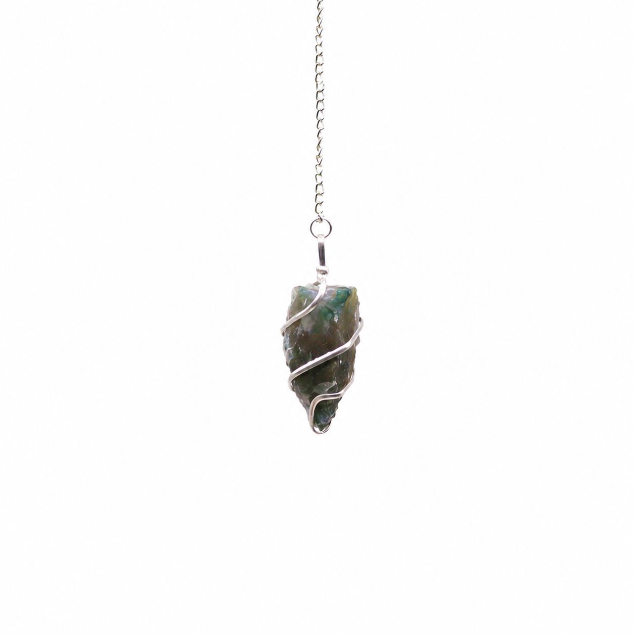 RAW MOSS AGATE PENDULUM