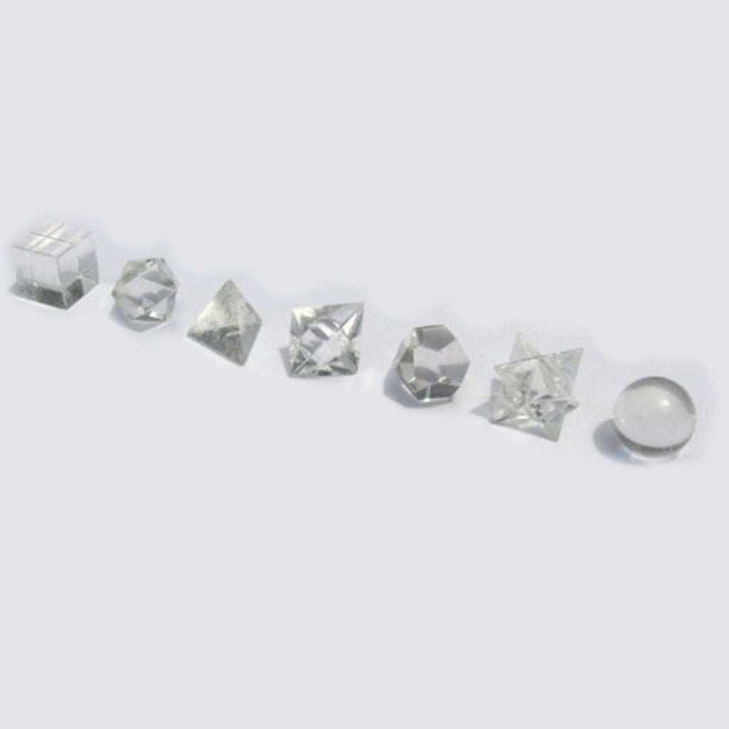 GEOMETRIC SEVEN PIECE CRYSTAL SET
