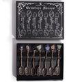 BRONZE GEMSTONE CRYSTAL WITCH SPOON SET