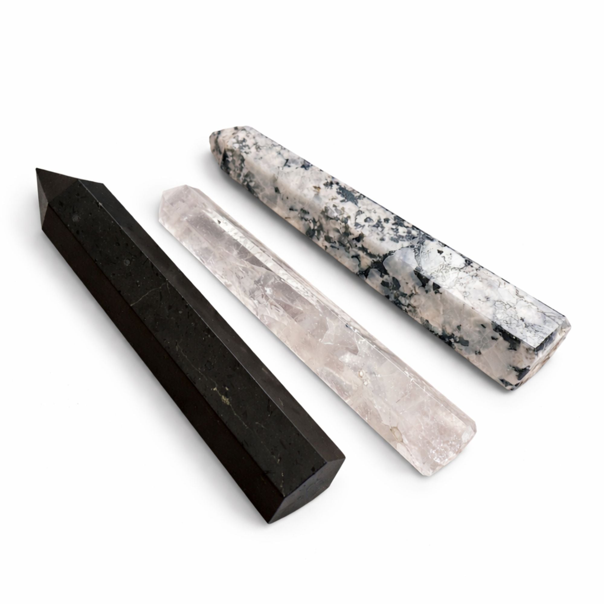 BLACK TOURMALINE SIX FACE OBELISK POINT (17CM)