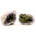 PURPLE + GOLD CALCITE GEODE