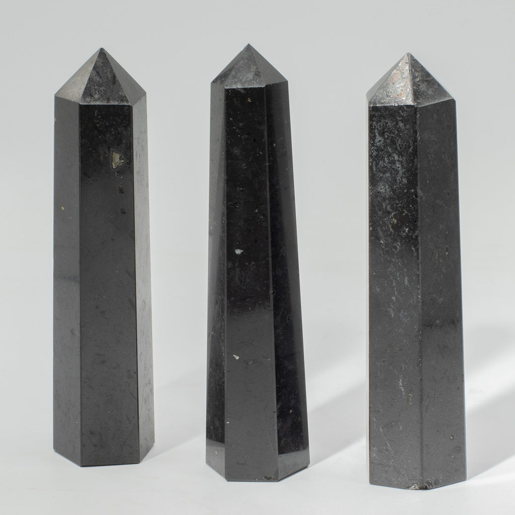 BLACK TOURMALINE SIX FACE OBELISK POINT (17CM)