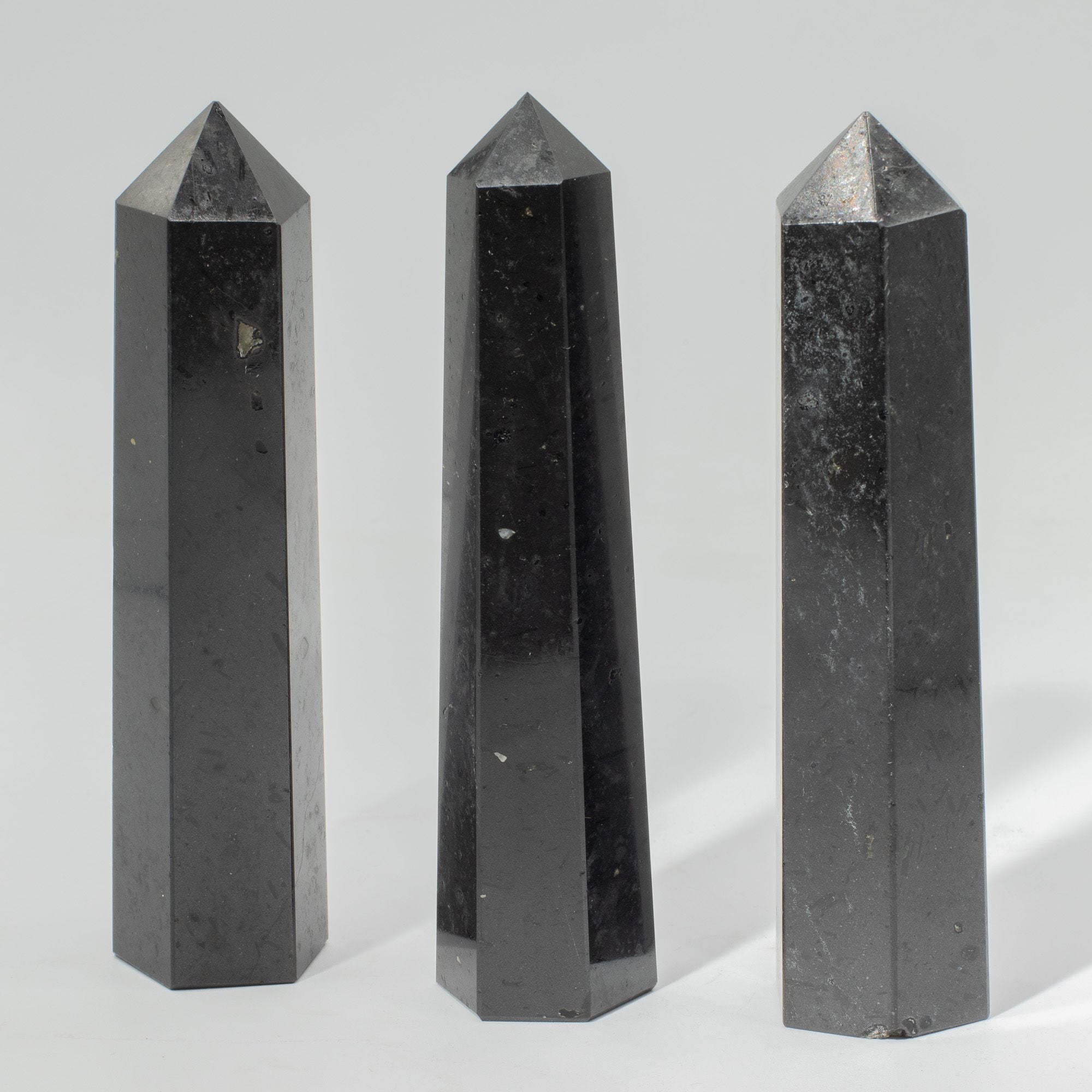 BLACK TOURMALINE SIX FACE OBELISK POINT (17CM)