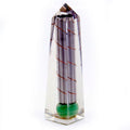 GREEN AVENTURINE ORGONITE POWER POINT OBELISK (110MM)