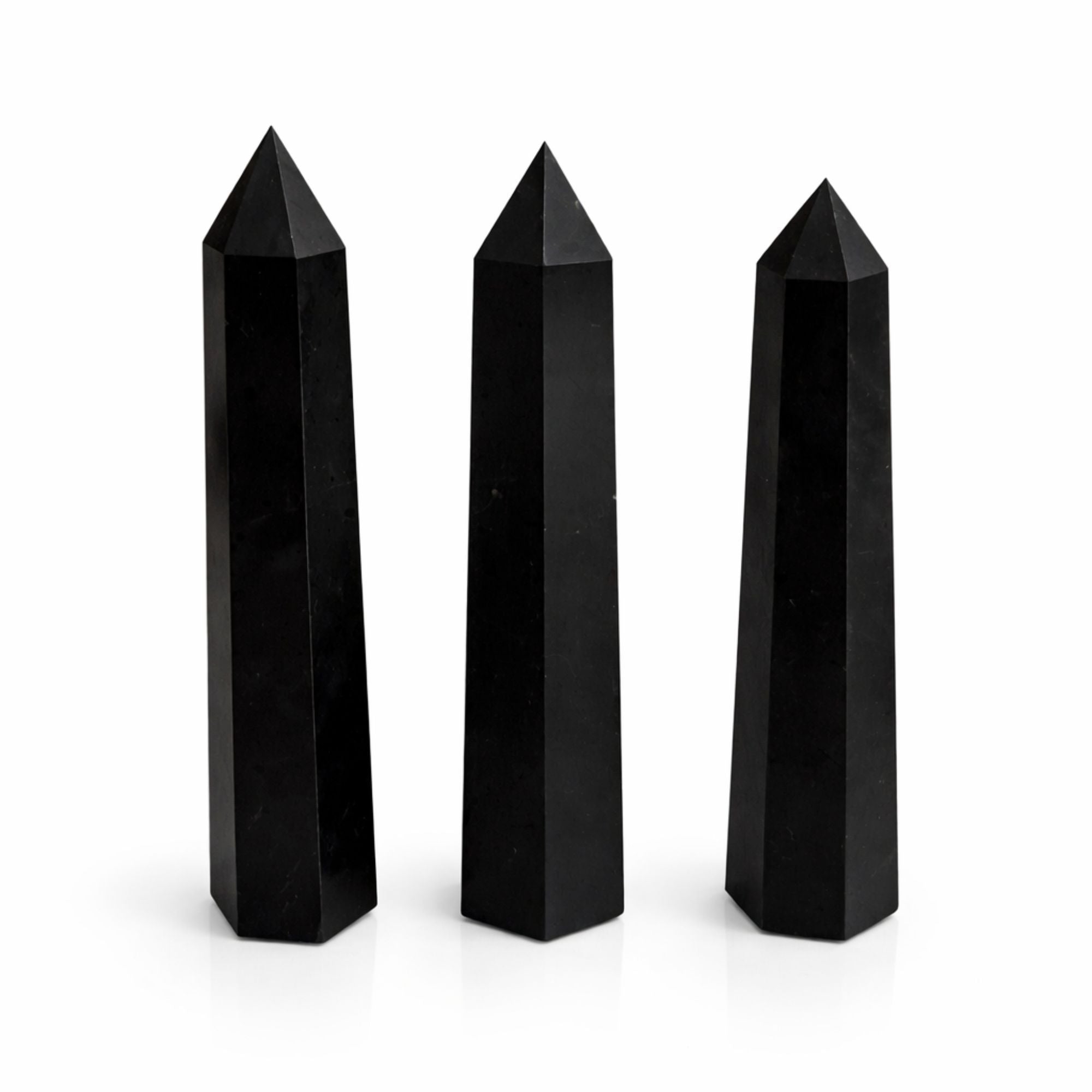 BLACK TOURMALINE SIX FACE OBELISK POINT (17CM)