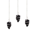 RAW BLACK AGATE PENDULUM