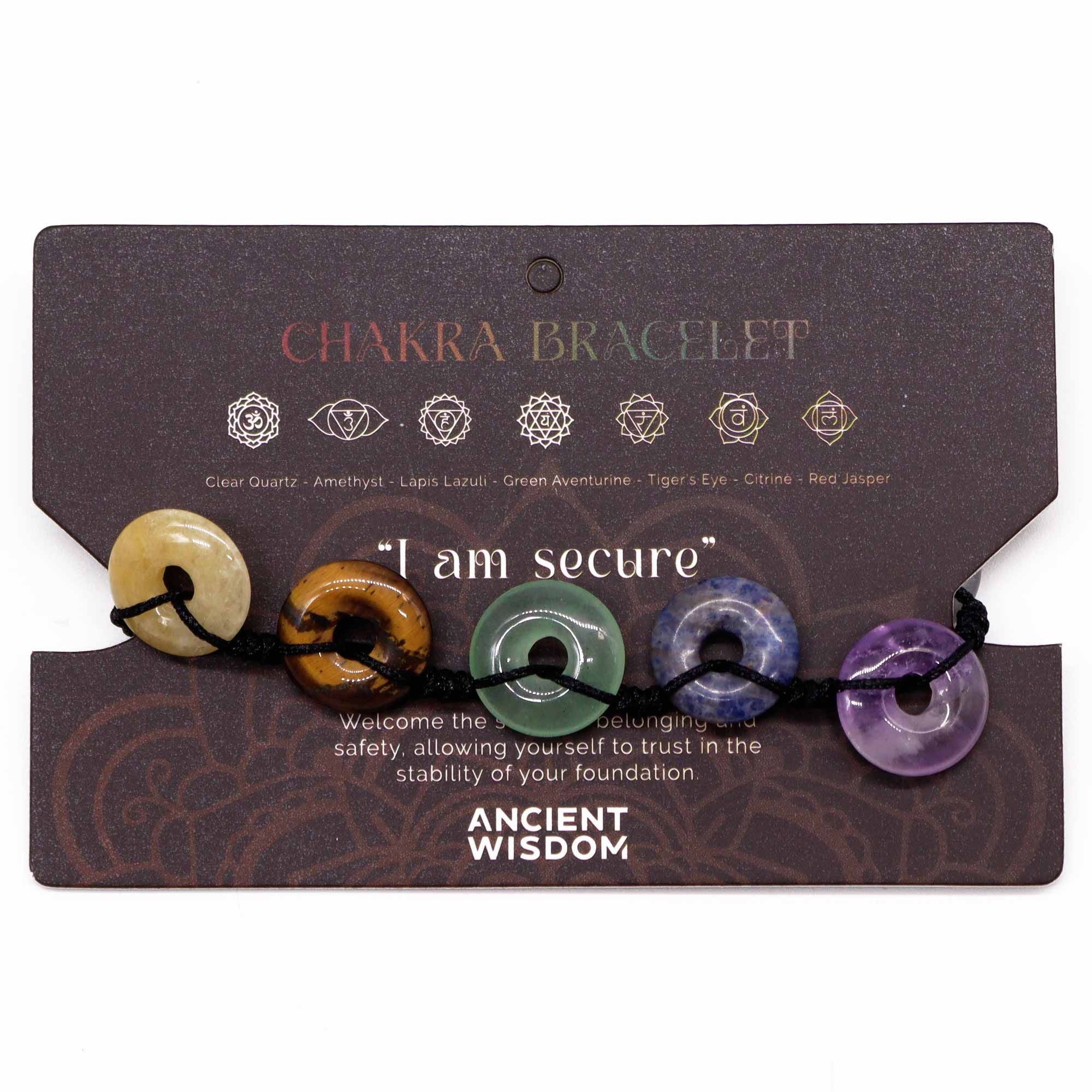 "I AM SECURE" CHAKRA AFFIRMATION BRACELET