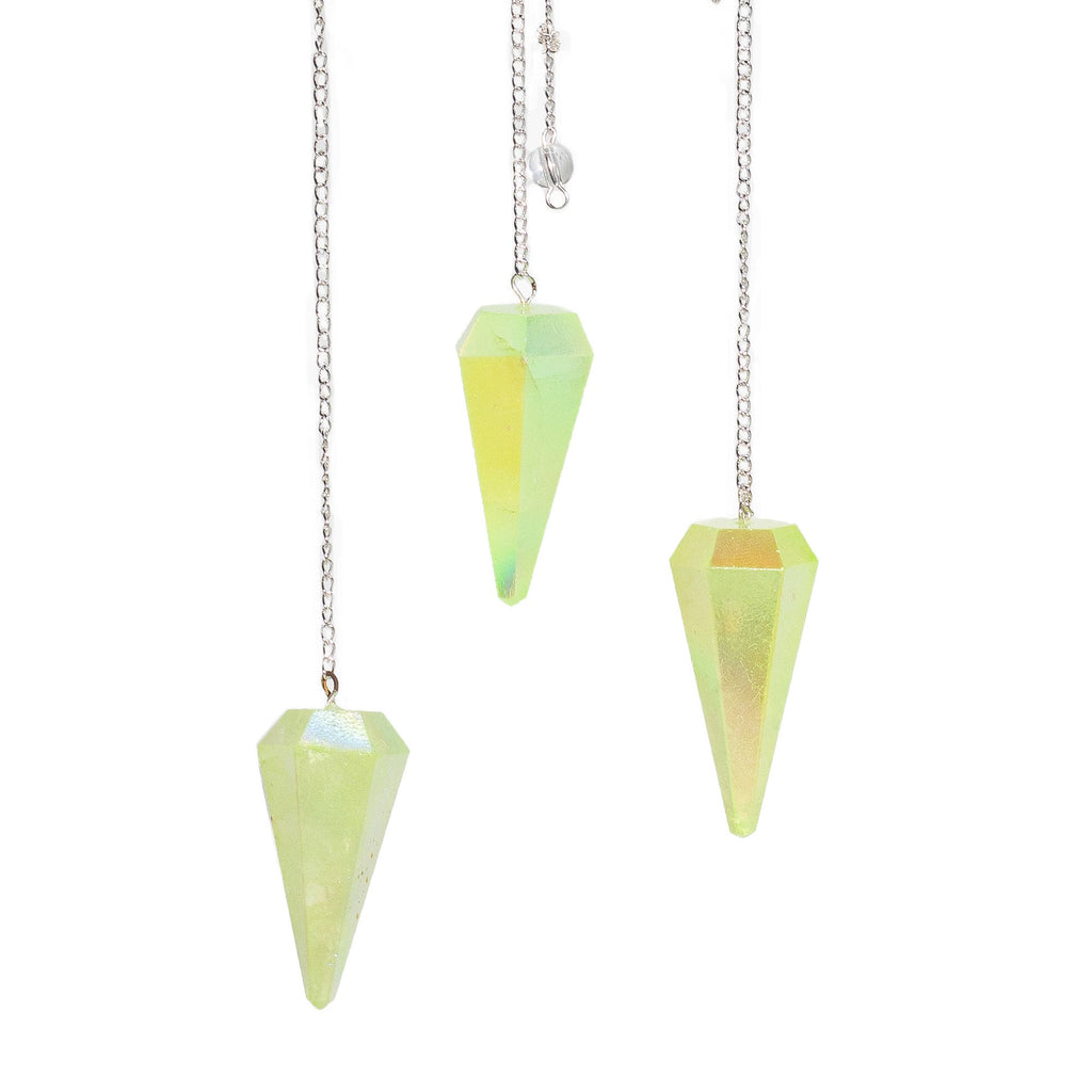 GREEN AURORA CRYSTAL PENDULUM