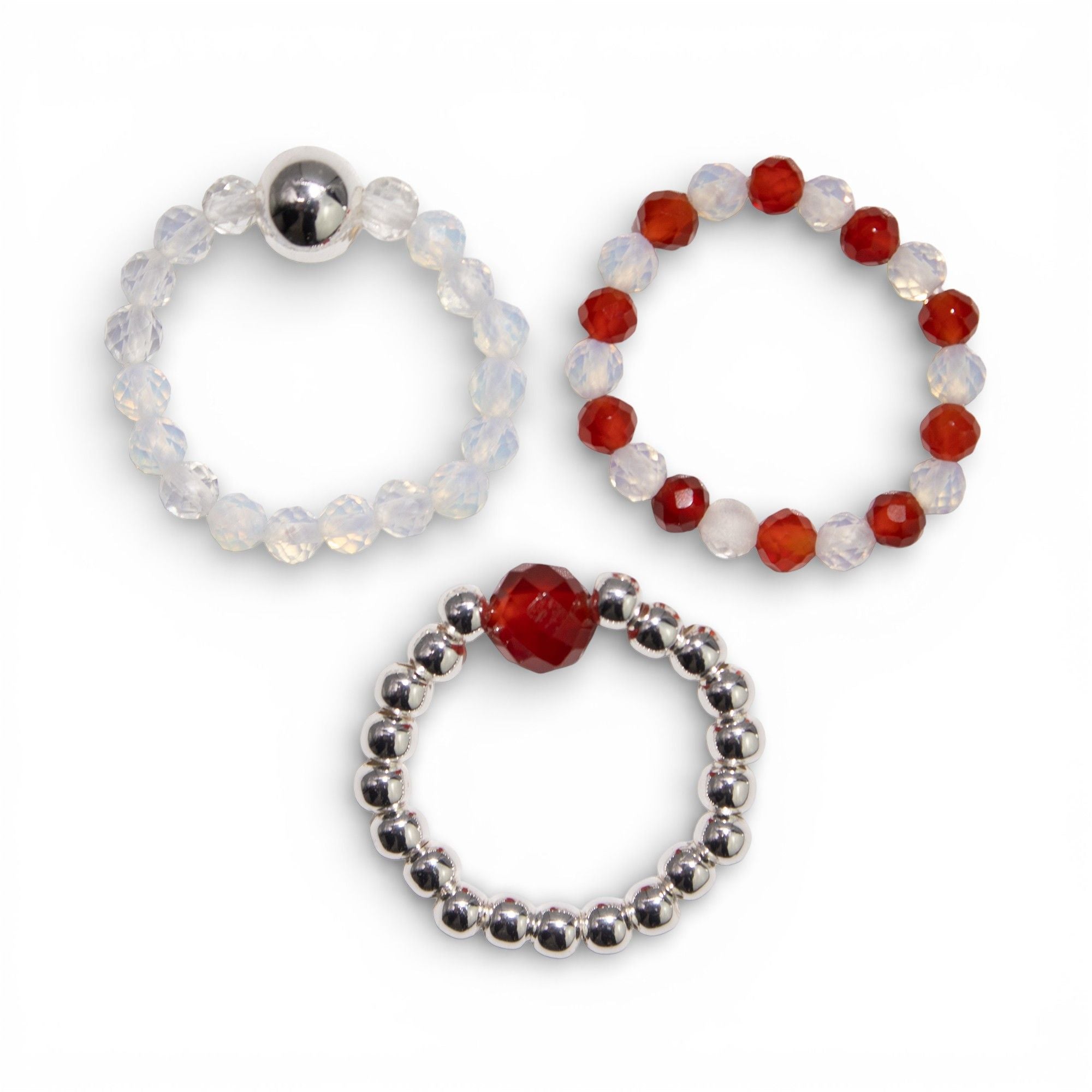 BLOOD MOON GEMSTONE RING SET