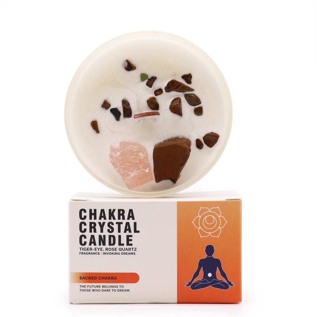 SACRED CHAKRA CRYSTAL CANDLE