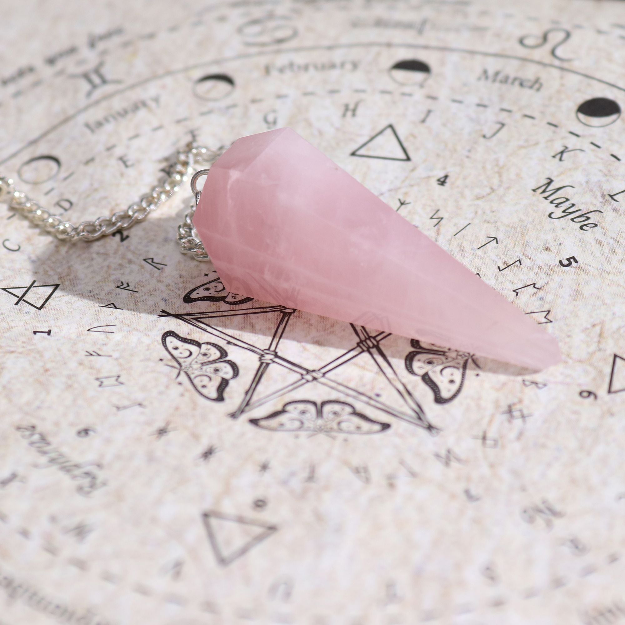 LOVE SPELL INCENSE + ROSE QUARTZ PENDULUM SET