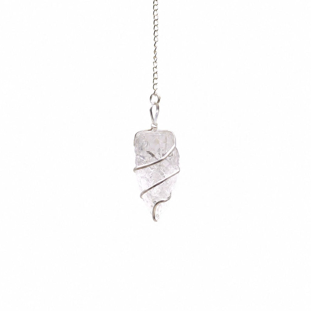 RAW ROCK QUARTZ PENDULUM