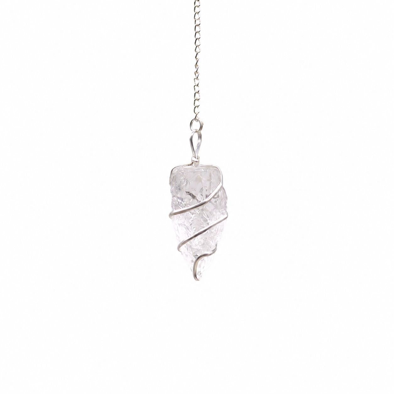 RAW ROCK QUARTZ PENDULUM