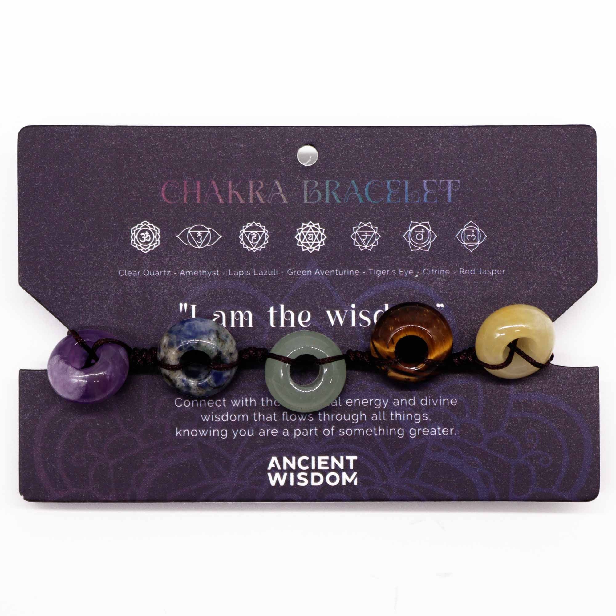 "I AM THE WISDOM" CHAKRA AFFIRMATION BRACELET