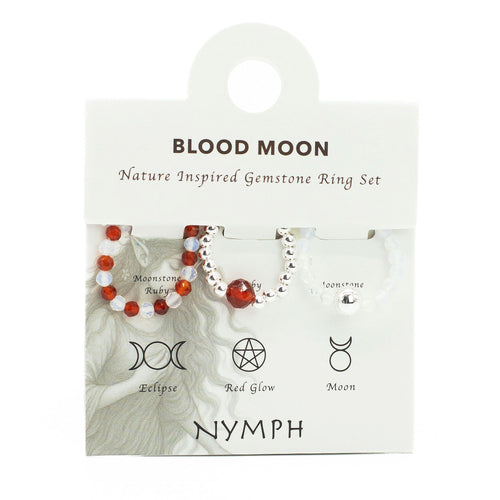 BLOOD MOON GEMSTONE RING SET