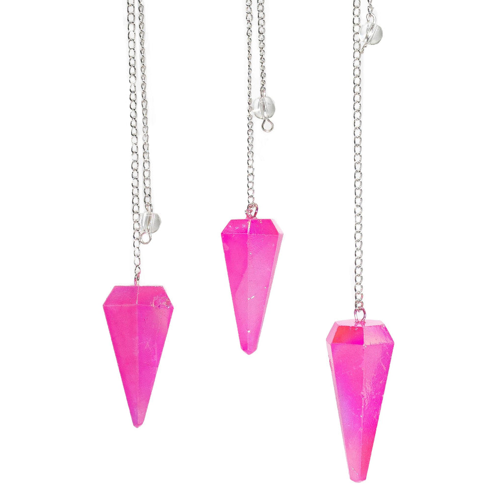 PINK AURORA CRYSTAL PENDULUM