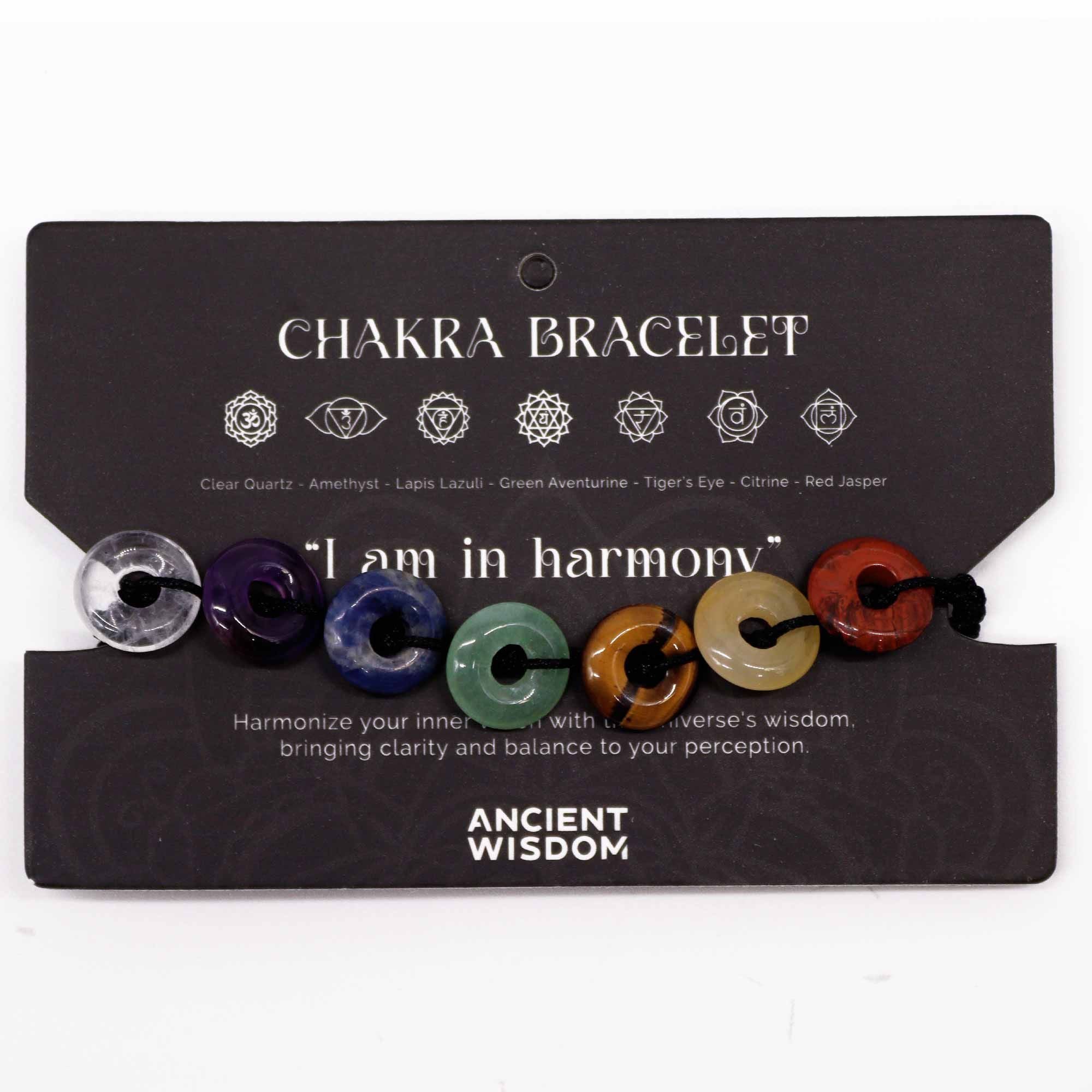 "I AM IN HARMONY" CHAKRA AFFIRMATION BRACELET