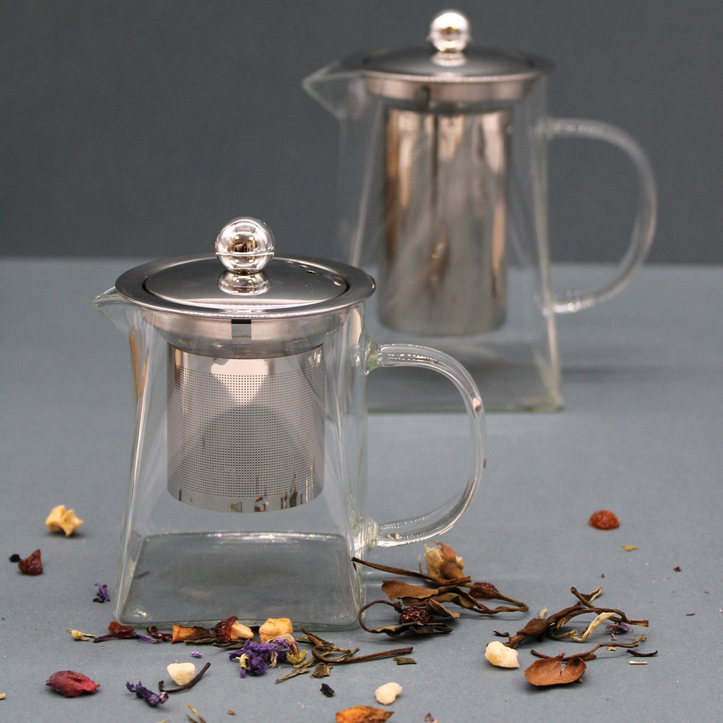 TOWER GLASS TEAPOT + INFUSER
