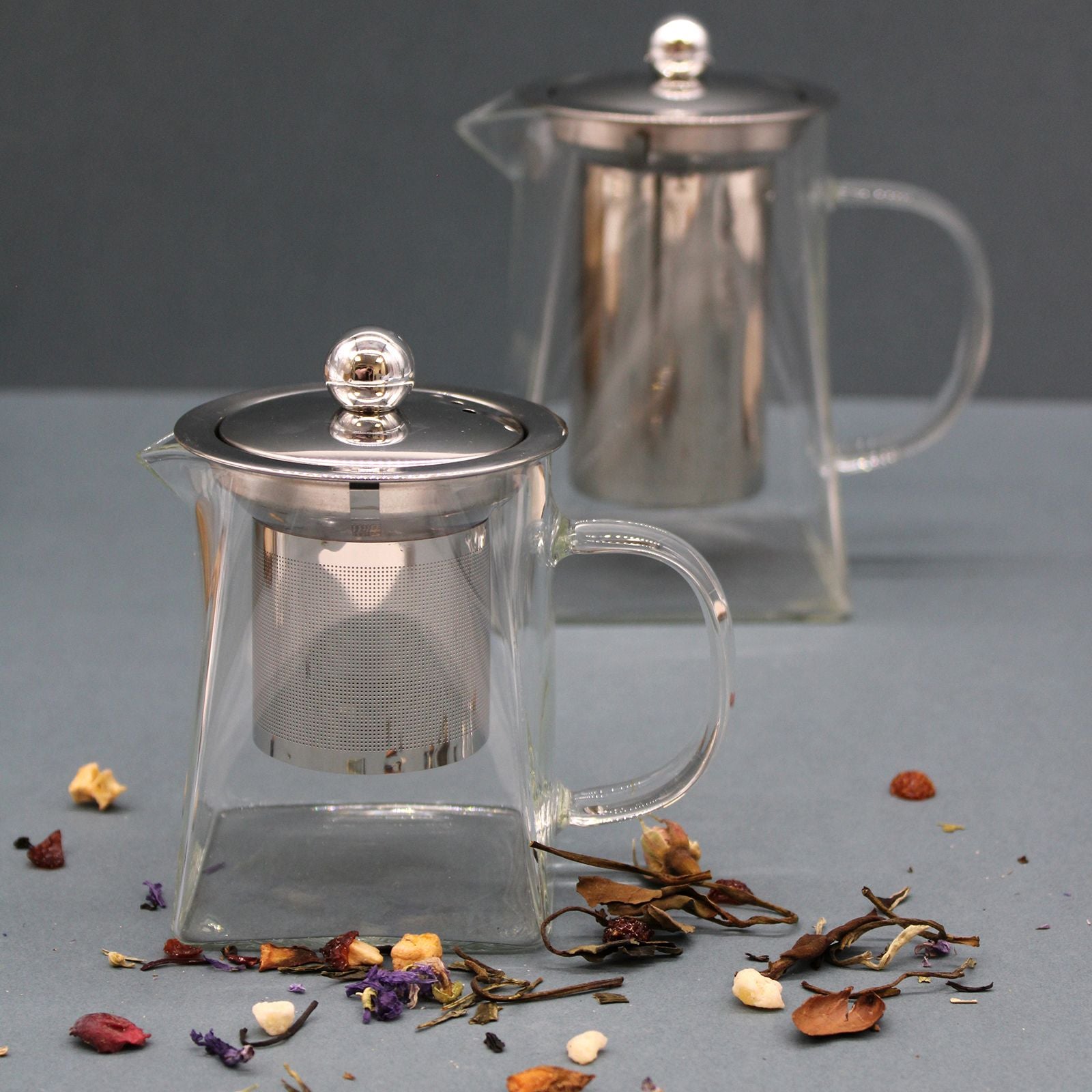 TOWER GLASS TEAPOT + INFUSER