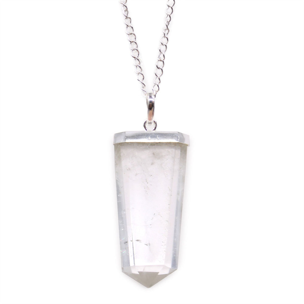 ROCK QUARTZ PENDANT NECKLACE