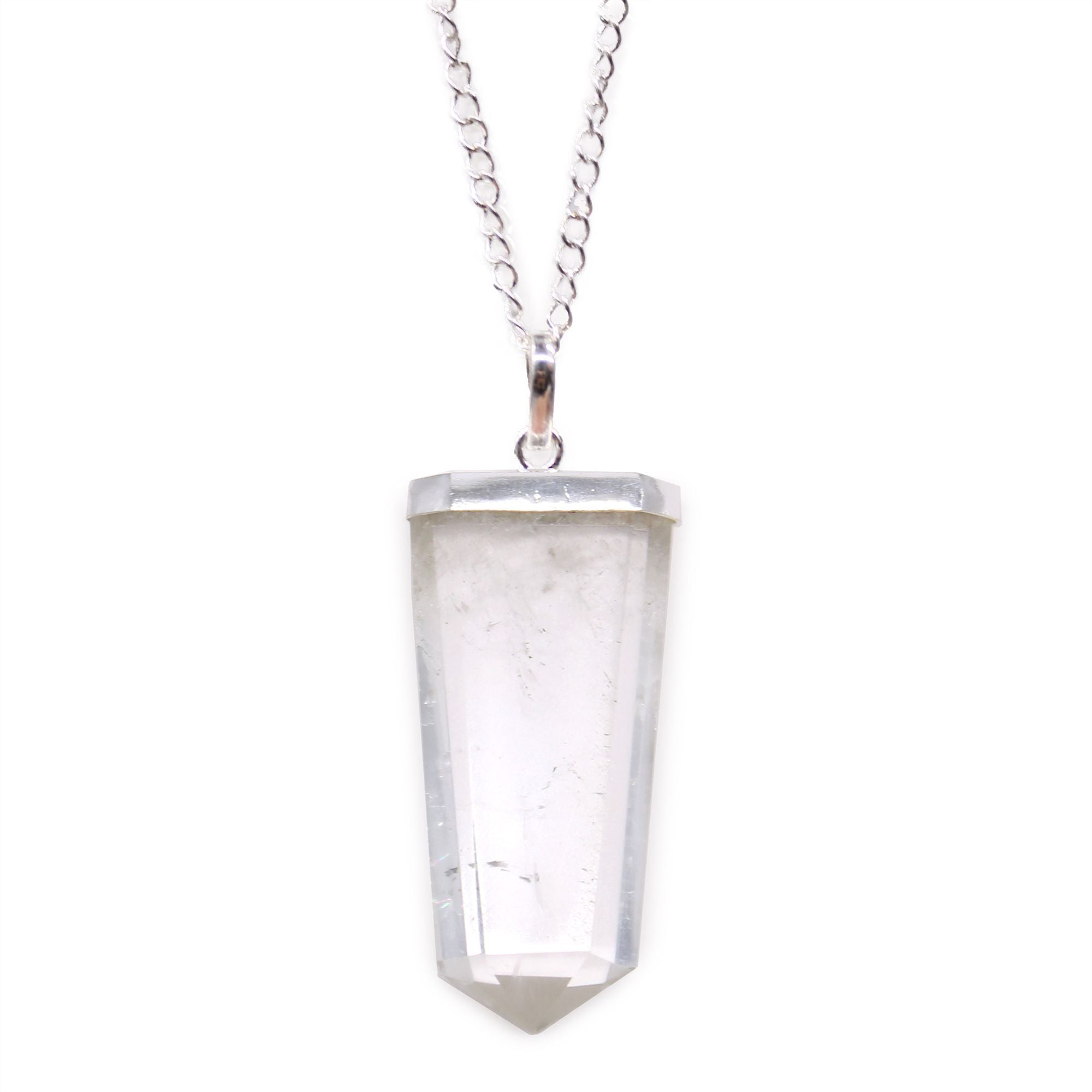 ROCK QUARTZ PENDANT NECKLACE