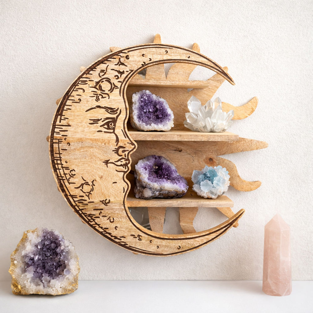 SUNRAYS + MOON 3 TIER WALL SHELF