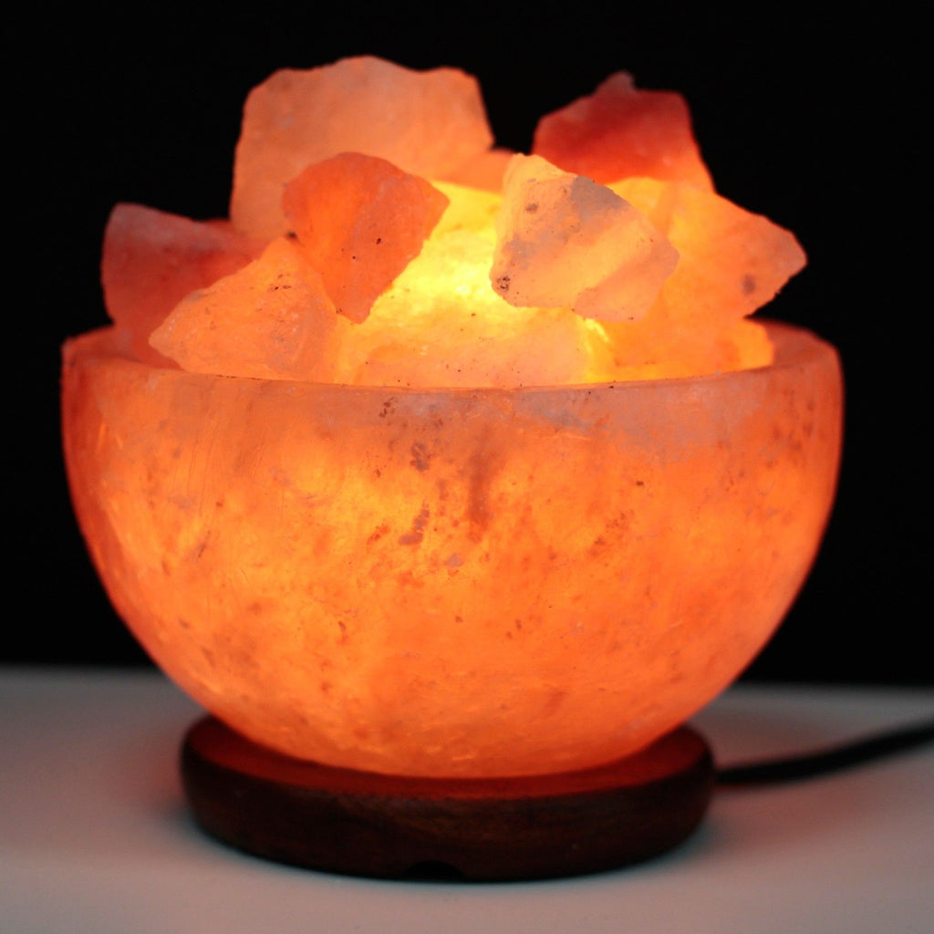 HIMALAYAN SALT FIRE BOWL WITH SALT CHUNKS