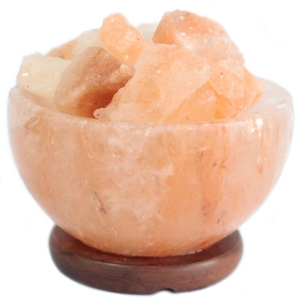 HIMALAYAN SALT FIRE BOWL WITH SALT CHUNKS