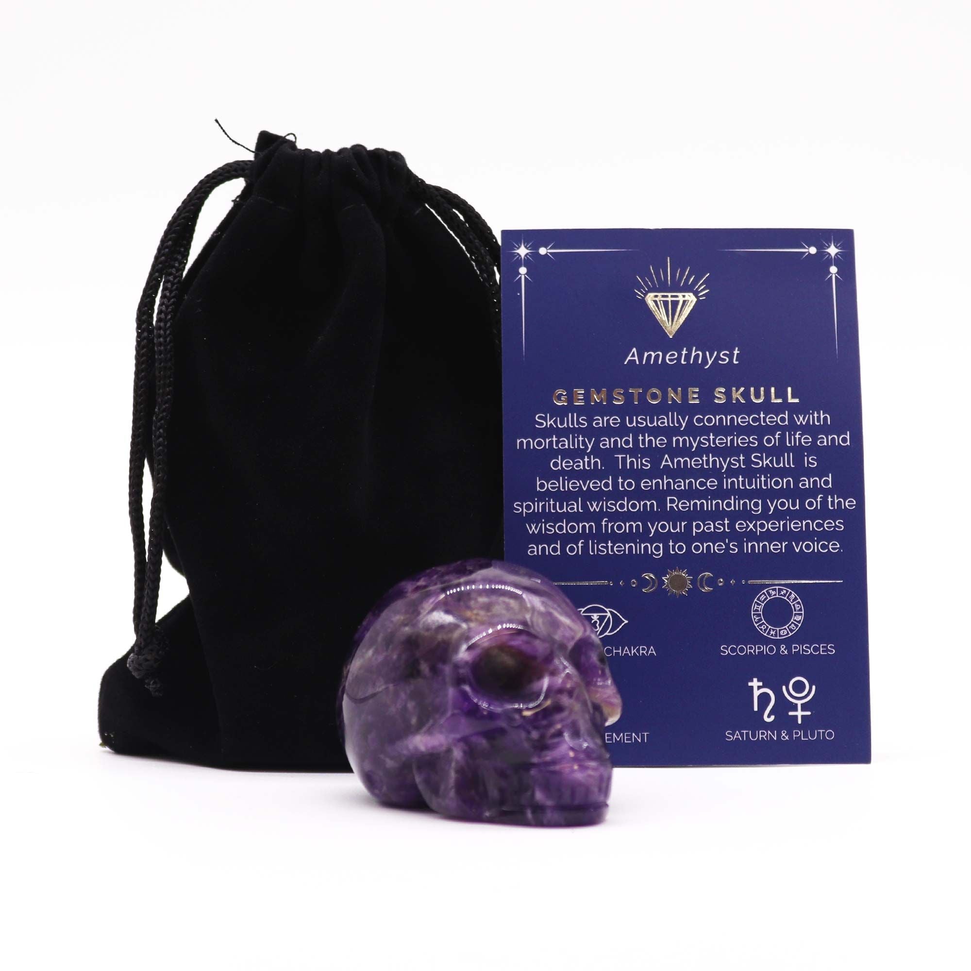 AMETHYST GEMSTONE SKULL